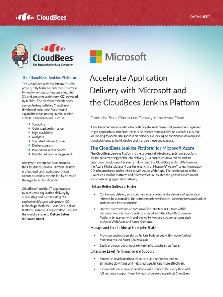 Accelerate Application Delivery With Microsoft and CloudBees | PDF ...