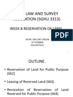 12 Reservation of Land