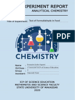 Test of Formaldehyde in Food: Paramita Indra Saputri 1716441007/ICP of Science Education 6