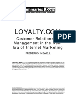 Oyalty OM: Customer Relationship Management in The New Era of Internet Marketing