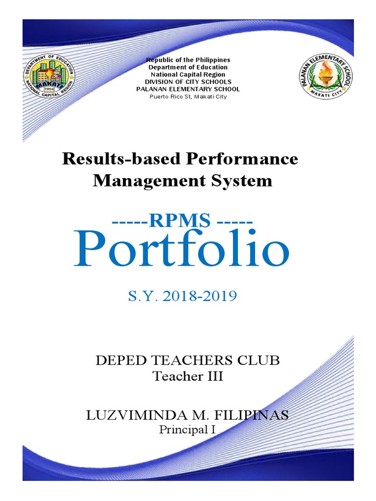 RPMS Portfolio for Palanan Elementary | PDF