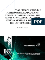 Dr. Stephen Burgess - The Effect of China's Scramble For Resources and African Resource Nationalism On The Supply of Strategic Southern African Minerals. What Can The United States Do
