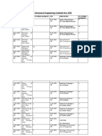 Gate-Mechanical Engineering Schedule May 2020