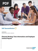 Planned Working Time Information and Employee Central Payroll