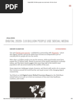 Digital 2020 - 3.8 Billion People Use Social Media - We Are Social PDF