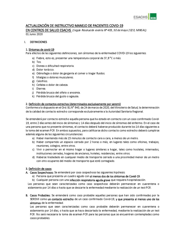 Covid-Salud - 001 Manejo de Pacientes | PDF | Enfermedades y trastornos ...