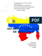 Estados y Capitales de Venezuela