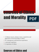 Sources of Ethics and Morality