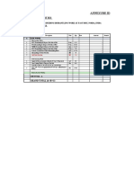 Bill of Quantities: Annexure Id