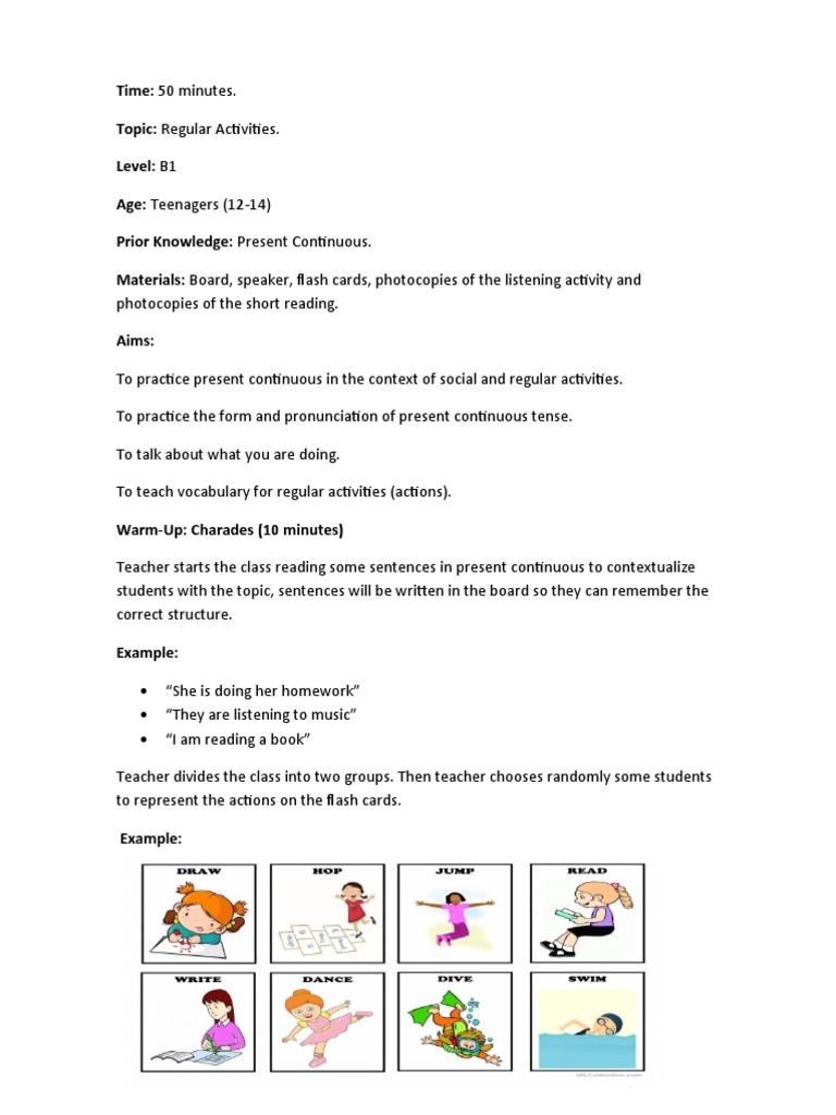 Present Continuous Activity | PDF