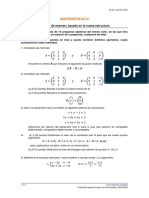 Matemáticas II: Modelo de examen EvAU 2019-2020