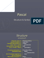 Pascal Structure - Syntax