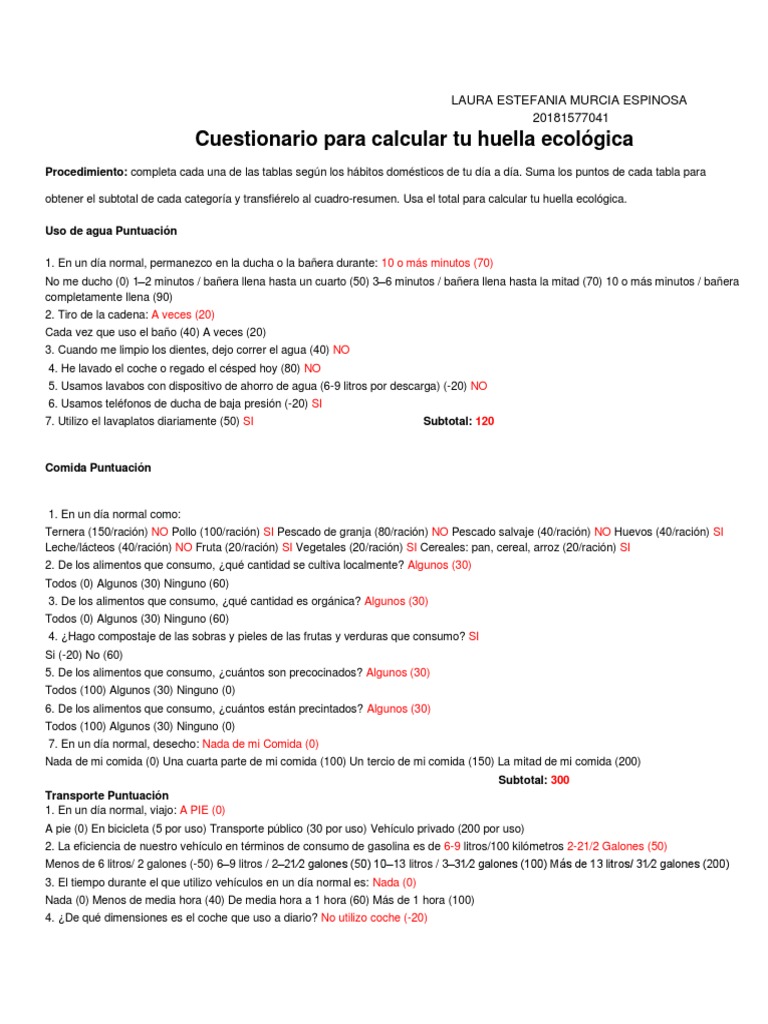 Calcula tu Huella Ecológica | PDF | Tierra | Agua
