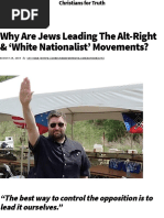 Why Are Jews Leading The Alt-Right & 'White Nationalist' Movements - Christians For Truth