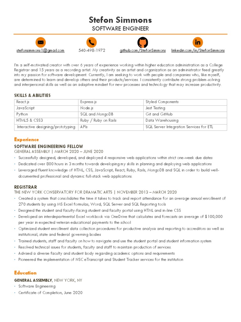 Software Engineer with Creative Background | PDF | Web Application ...