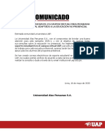 Comunicado Soporte Estudiantil Campus Virtual PDF