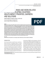 Psychosocial Risks and Work-Related Stress in Developing Countries: Health Impact, Priorities, Barriers and Solutions