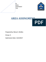 Area Assingment: Prepared By: Ninos E. Dinkha Group: A Submission Date: 15/2/2017