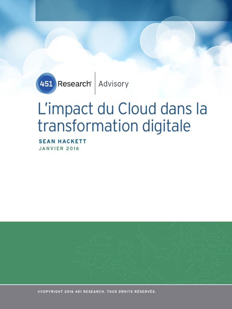 HPE-Impact Du Cloud Dans La Transformation Digitale PDF | PDF | Cloud ...