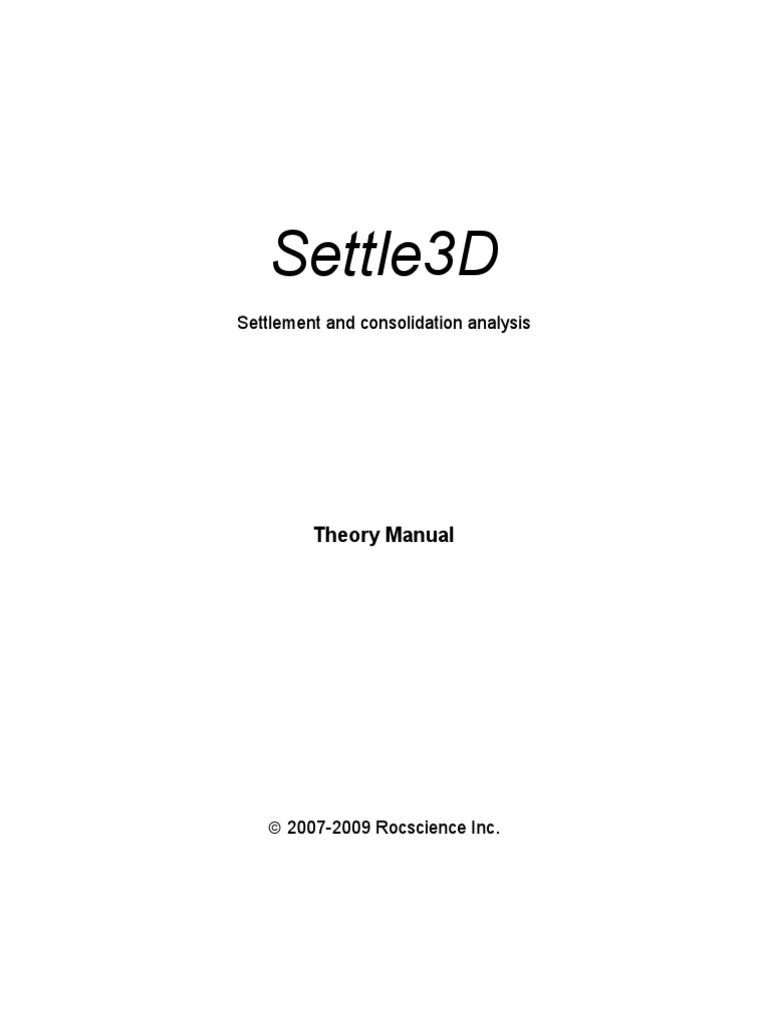 Settlement and Consolidation Analysis Guide | PDF | Linear Elasticity ...