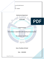 Mechatronics Department: Spatial Filters