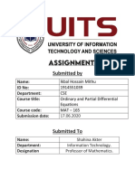 MAT-165 Assignment - Submitted-By - Ikbal Hossain Mithu - ID-1914551039