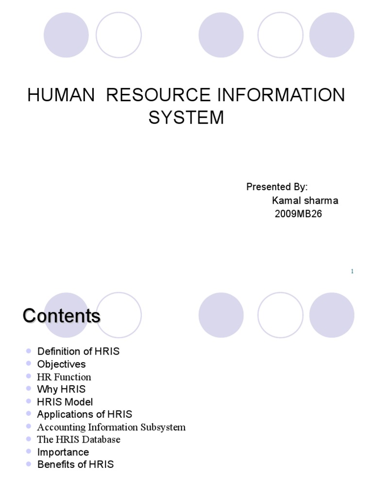 Overview of Human Resource Information Systems | PDF | Information ...