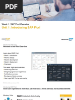 Unit 1: Introducing SAP Fiori