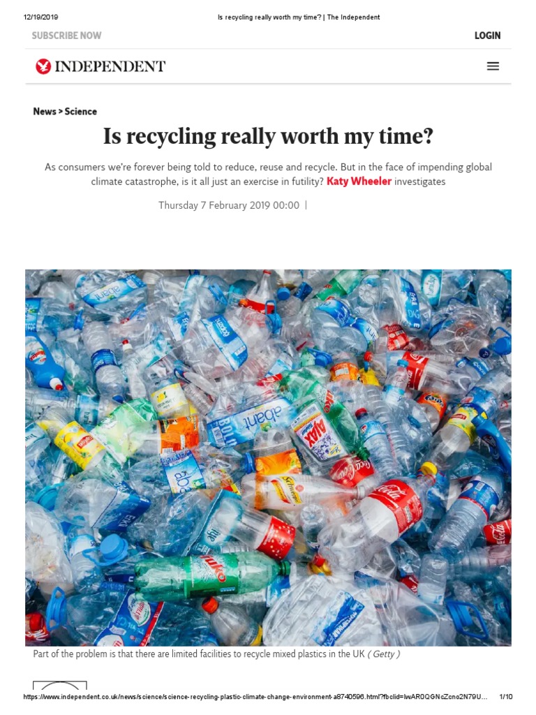 Is Recycling Really Worth My Time? PDF Reuse Recycling