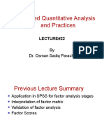 Applied Quantitative Analysis and Practices: Lecture#22