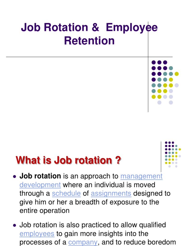 Job Rotation and Retention 8 PDF PDF Employee Retention Turnover