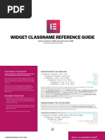 Elementor Widgets Classname Reference1.0