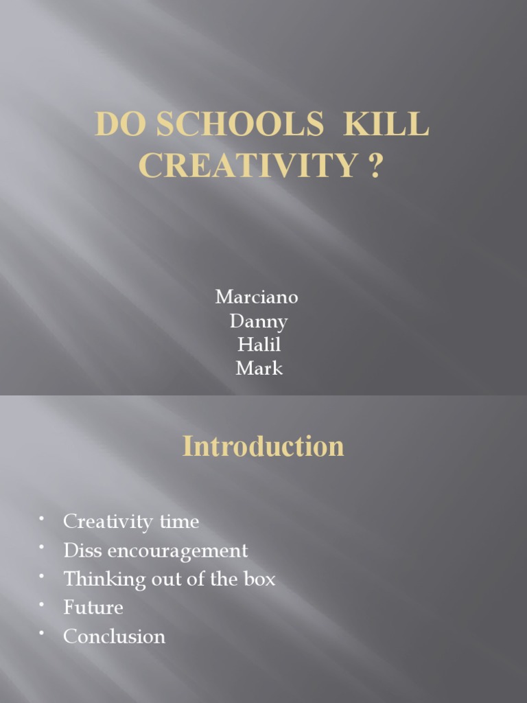 Do Schools Kill Creativity PDF