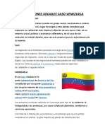LAS MIGRACIONES SOCIALES CASO VENEZUELA Informe