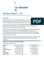 Coronavirus Disease (COVID-19) : Situation Report - 156