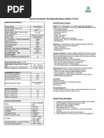 Diesel Generator Set Specifications Sheet-5 kVA