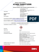 Klincare Sanitizer: Safety Data Sheet