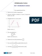 Section 1: Introduction To Vectors