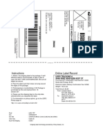 Instructions Online Label Record: Usps Tracking #