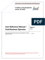 User Reference Manual - Food Business Operator: August 5