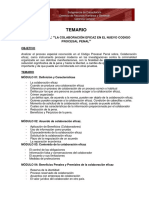 Temario Curso Colaboracion Eficaz en El Nuevo Codigo Procesal Penal PDF