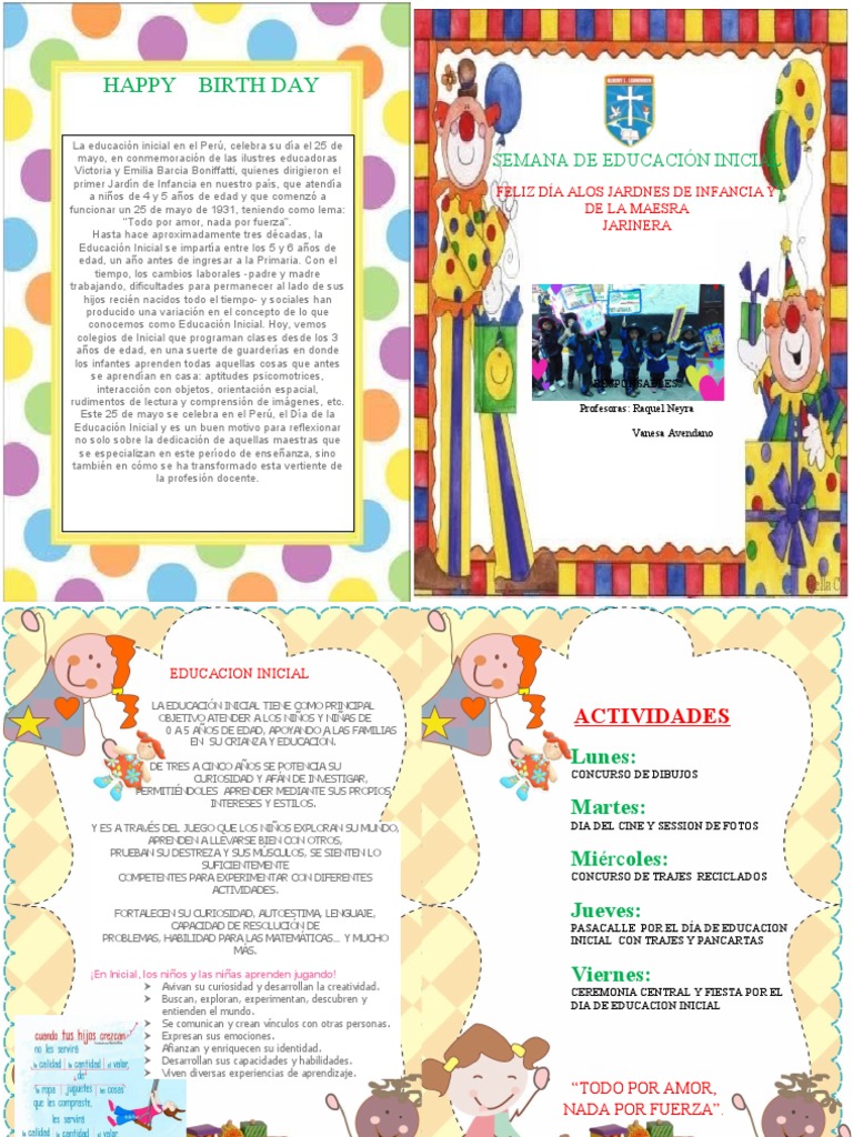Invitacion para La Educacion Inicial, PDF, Educación de la primera  infancia