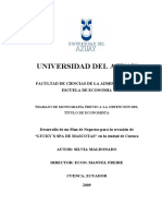 Universidad Del Azuay: Facultad de Ciencias de La Administración Escuela de Economia