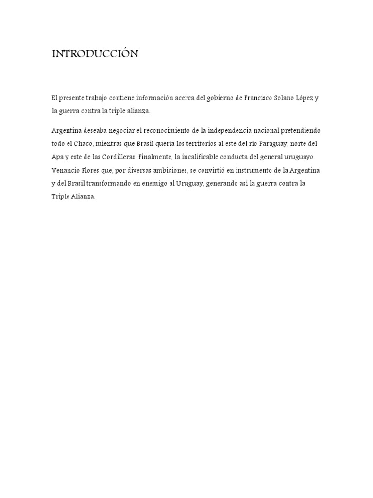 Gobierno de Francisco Solano López y Guerra Del Chaco | PDF | Conflictos |  Operaciones militares