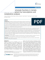 Dissection of Jasmonate Functions in Tomato Stamen Development by Transcriptome and Metabolome Analyses