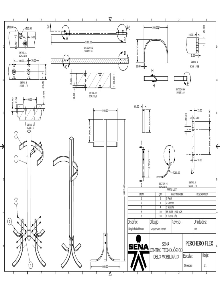 Plano Perchero Flex | PDF