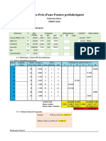 Etude de Prix D'une Poutre