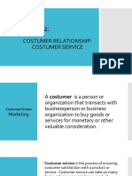 Managing Costumer Relationships