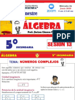 Clase + Hoja de Trabajo - Álgebra - 5° Secundaria - S13
