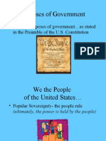 Preamble Purposes Govt